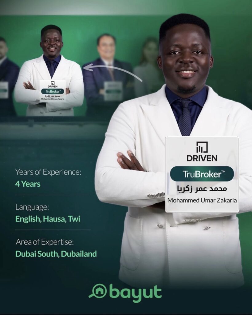 Mohammed Umar Zakaria on Bayut's TruBroker billboard